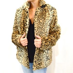 Leopard Faux Fur Coat